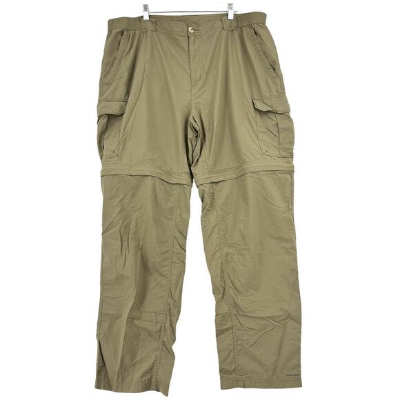 Columbia GRT Nylon Convertible Cargo Pants Lightweight Hiking Khaki Men's XXL - Picture 1 of 12